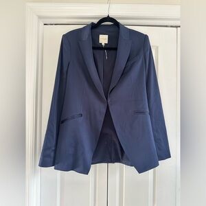 Navy silk blazer worn once to a broadway show